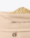 Canvas Sack with Pearl Barley Mockup