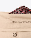 Canvas Sack with Red Beans Mockup