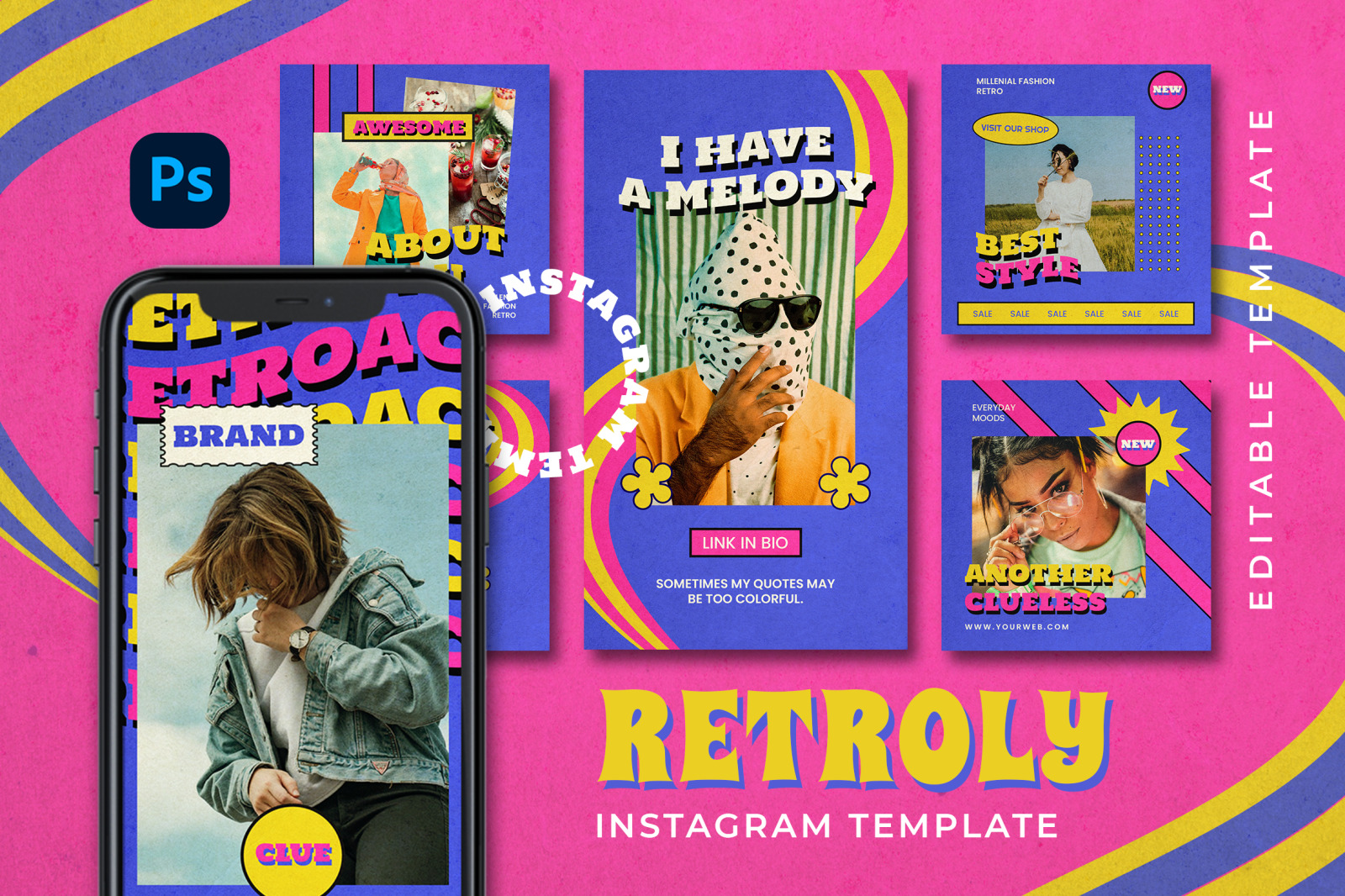 Retroly Instagram Template Retroly Instagram Template