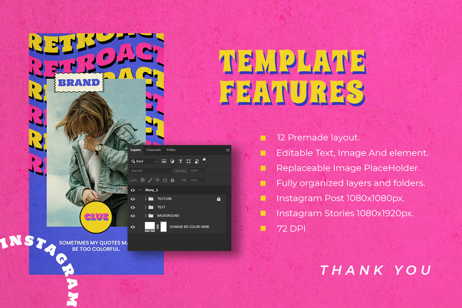 Retroly Instagram Template Retroly Instagram Template