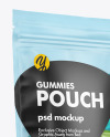 Frosted Plastic Stand-up Pouch w/ Gummies Mockup