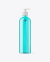 Color Plastic Cosmetic Bottle with Pump Mockup Color Plastic Cosmetic Bottle with Pump Mockup