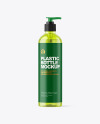 Color Plastic Cosmetic Bottle with Pump Mockup Color Plastic Cosmetic Bottle with Pump Mockup