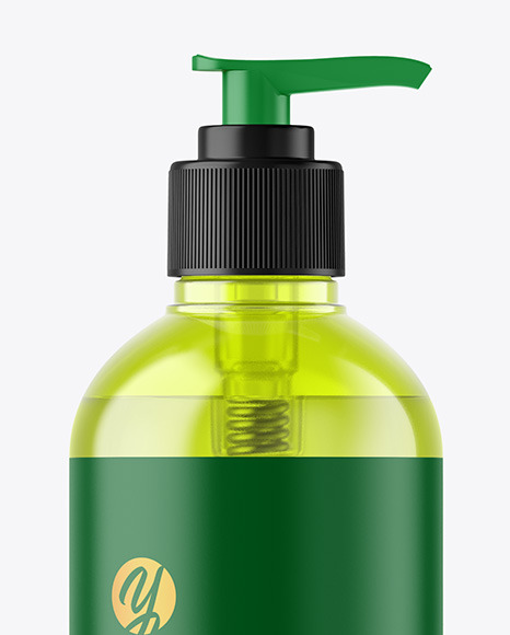 Color Plastic Cosmetic Bottle with Pump Mockup Color Plastic Cosmetic Bottle with Pump Mockup