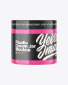 Glossy Plastic Cream Jar Mockup