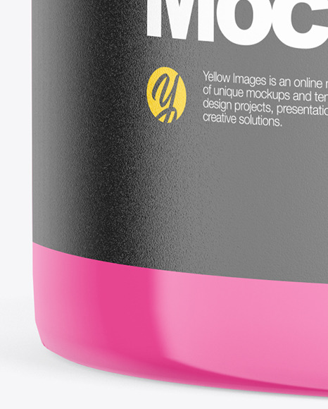 Glossy Plastic Cream Jar Mockup