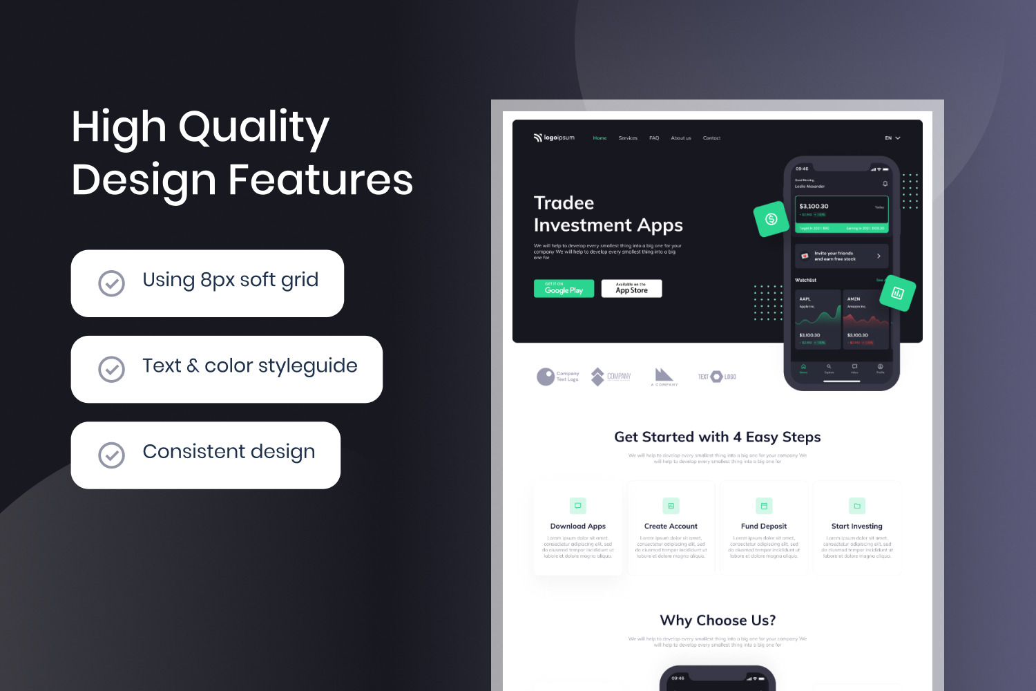 SaaS Trading Investment Website Template