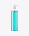 Color Liquid Cosmetic Bottle with Pump Mockup