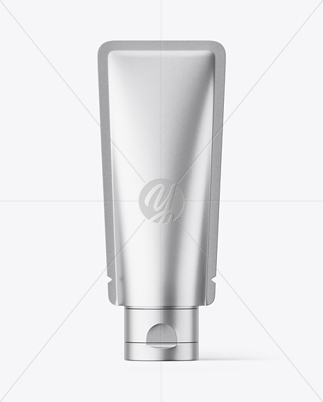 Matte Metallic Cosmetic Cream Tube Mockup