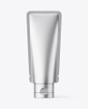 Matte Metallic Cosmetic Cream Tube Mockup