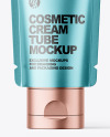 Matte Metallic Cosmetic Cream Tube Mockup