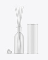 Frosted Diffuser Bottle with Tube Mockup