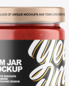 Clear Glass Jar w/ Jam Mockup