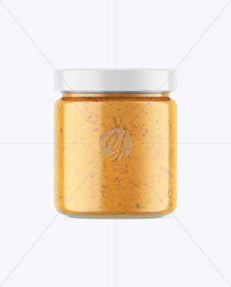 Clear Glass Jar w/ Spread Mockup