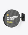 Plastic Round Signboard Mockup