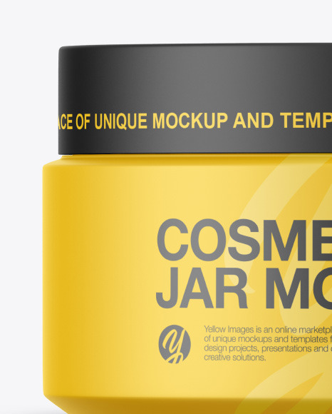 Matte Cosmetic Jar Mockup