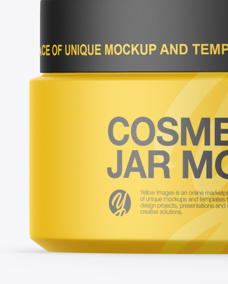 Matte Cosmetic Jar Mockup