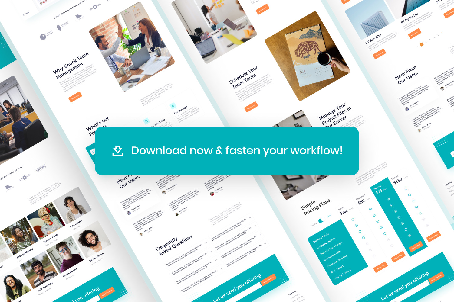 SaaS Team Management Dashboard Website Template SaaS Team Management Dashboard Website Template