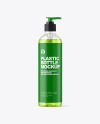 Color Liquid Cosmetic Bottle with Pump Mockup Color Liquid Cosmetic Bottle with Pump Mockup