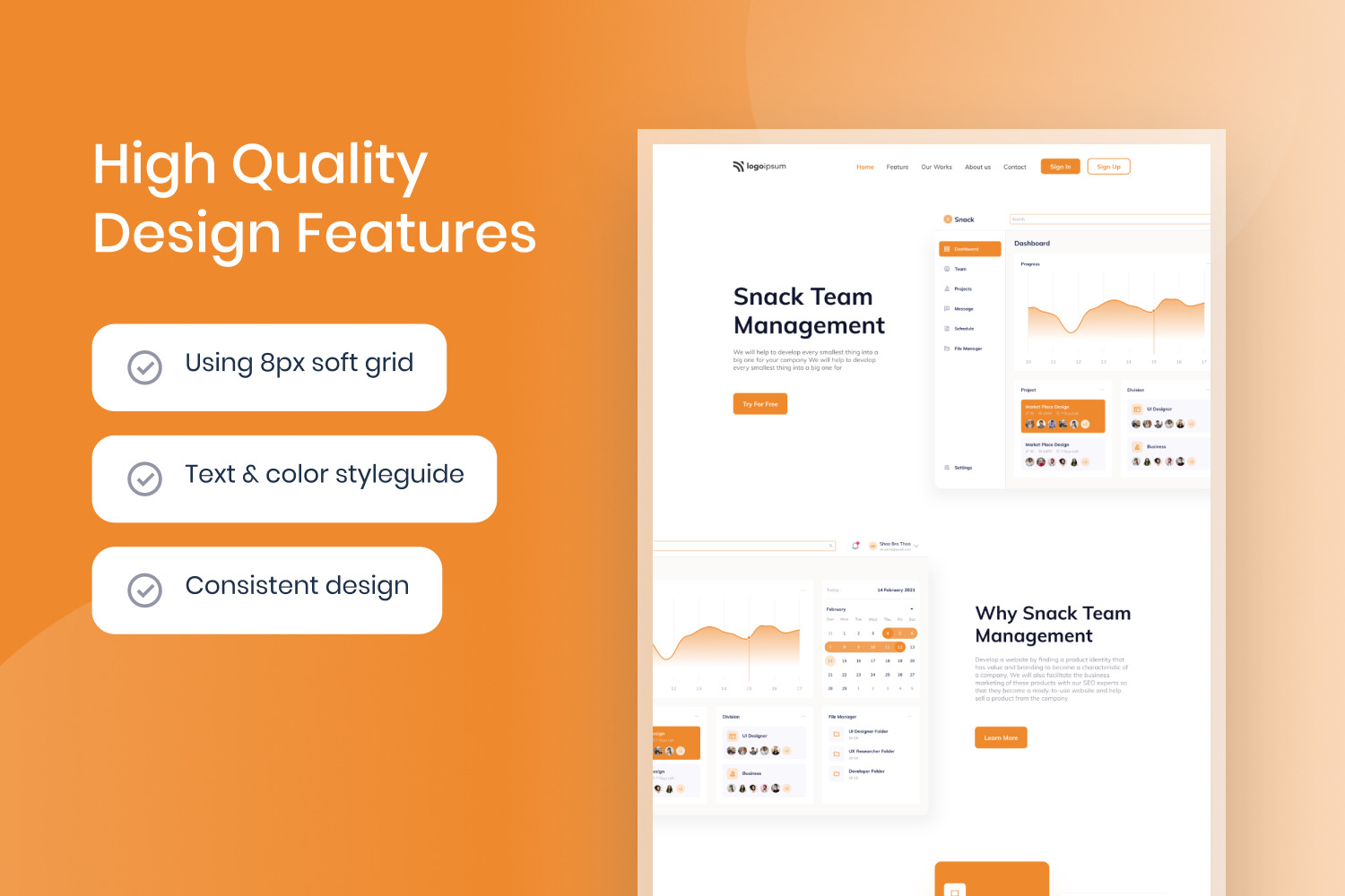 SaaS Team Management Dashboard Website Template SaaS Team Management Dashboard Website Template