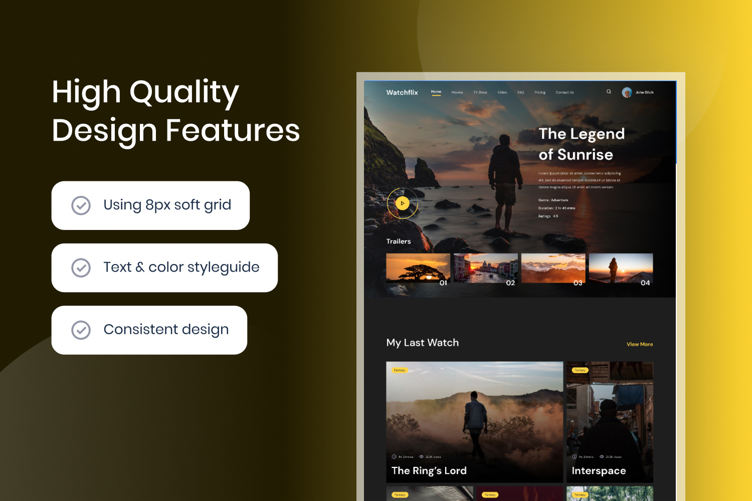 Film &amp; TV Streaming Website Template