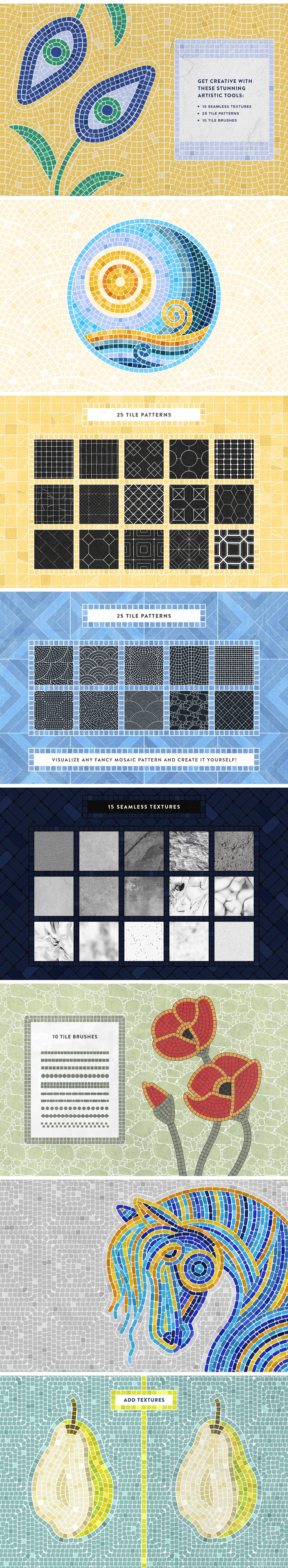 Mosaic Tile Illustrator Brushes