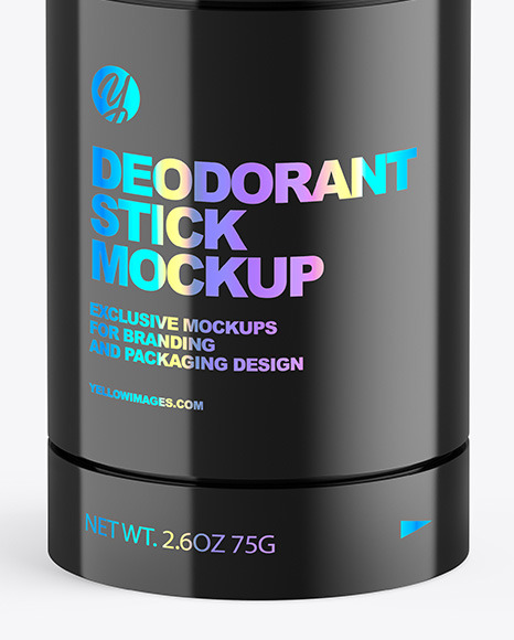 75g Glossy Plastic Deodorant Stick Mockup