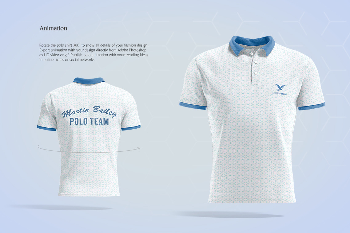 Men&#039;s Polo Shirt Animated Mockup