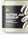 Clear Glass Jar w/ Coconut Butter Mockup