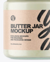 Clear Glass Jar w/ Coconut Butter Mockup