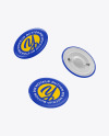 Glossy Button Pins Mockup