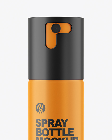 Matte Spray Bottle Mockup