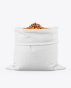 Canvas Sack with Hazelnuts Mockup