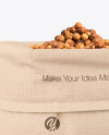 Canvas Sack with Hazelnuts Mockup