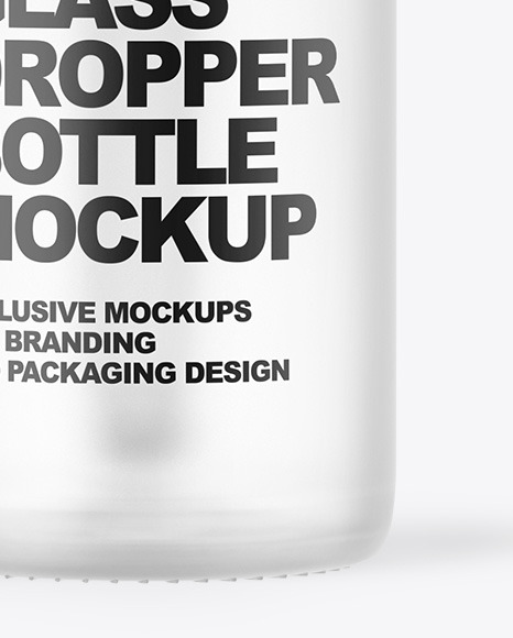 Frosted Glass Dropper Bottle Mockup