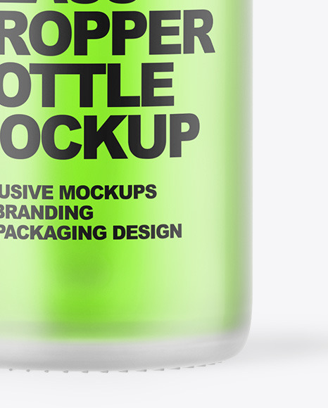 Frosted Glass Dropper Bottle Mockup