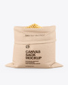 Canvas Sack with Pine Nuts Mockup