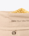Canvas Sack with Pine Nuts Mockup