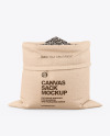 Canvas Sack with Sunflower Seeds Mockup