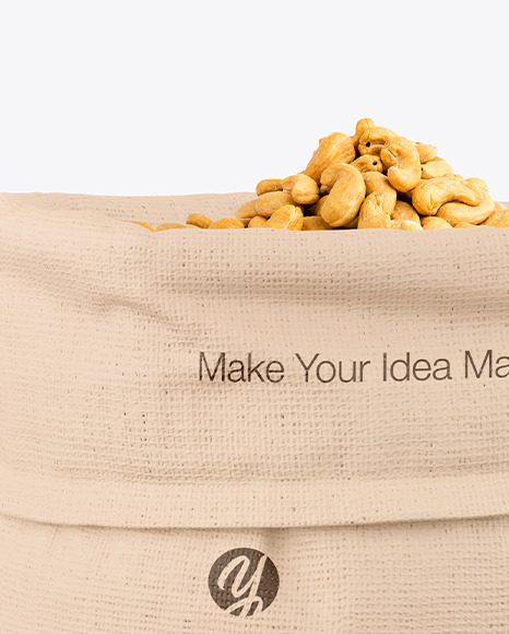 Canvas Sack with Fried Cashew Mockup