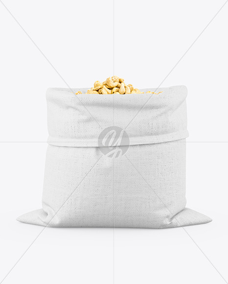 Canvas Sack with White Cashew Mockup