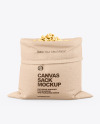 Canvas Sack with White Cashew Mockup