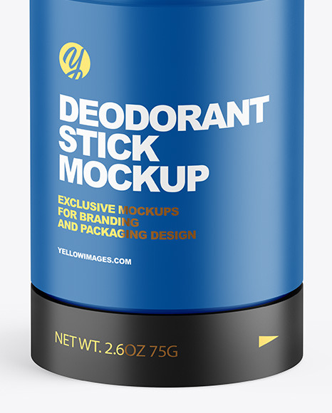 75g Matte Plastic Deodorant Stick Mockup