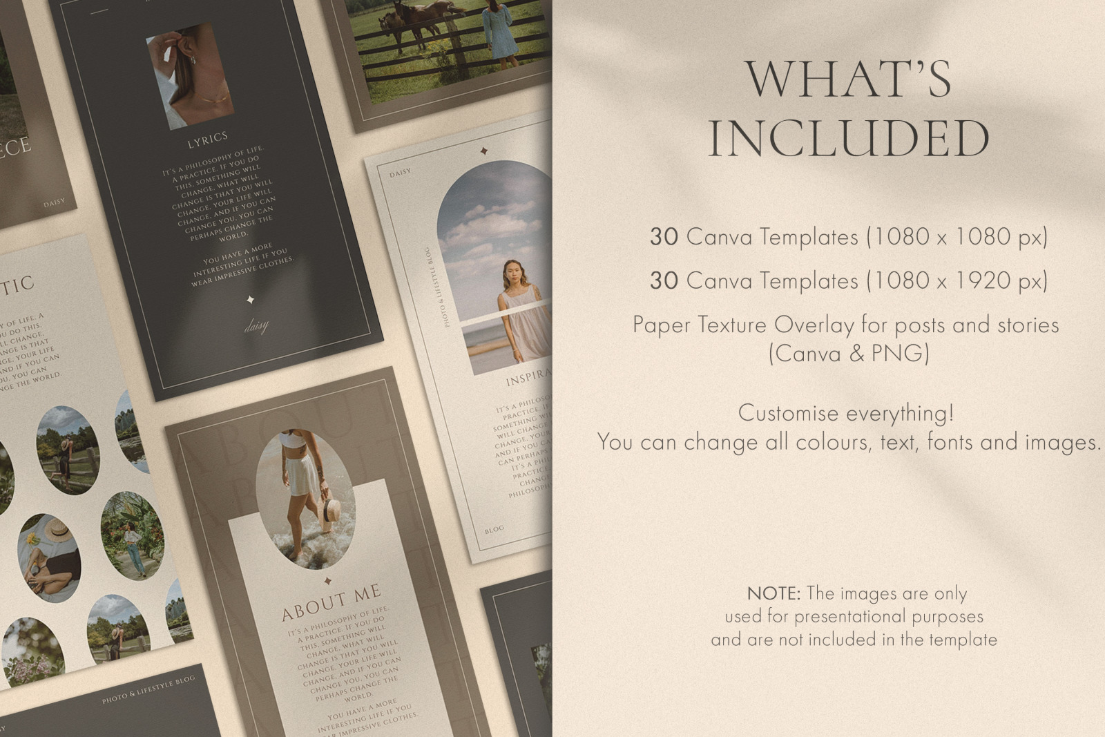 60 Instagram Templates For Canva | Daisy Collection