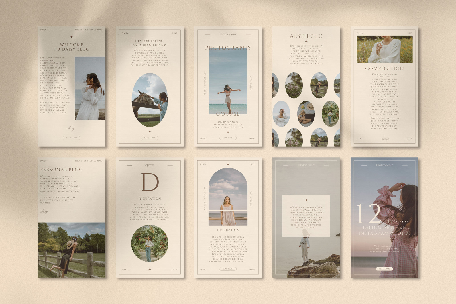 60 Instagram Templates For Canva | Daisy Collection