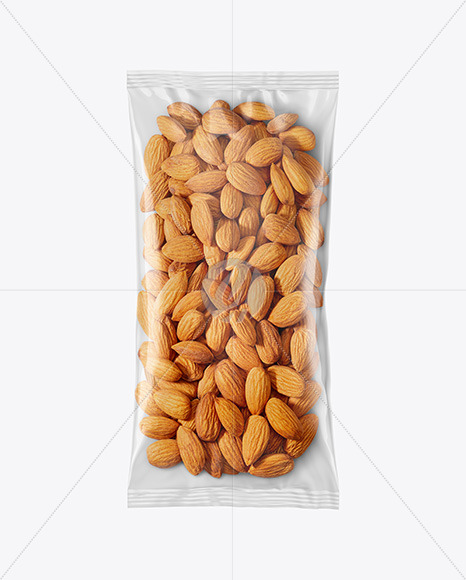 Clear Plastic Pack w/ Almond Mockup