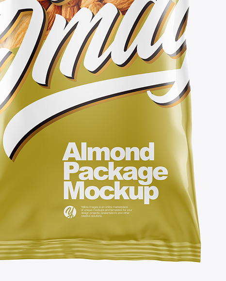 Clear Plastic Pack w/ Almond Mockup