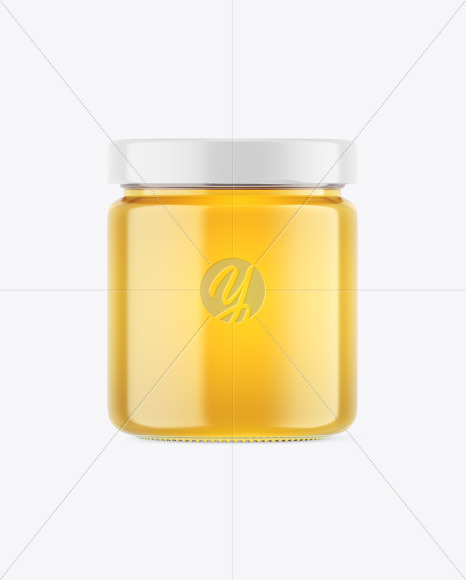 Clear Glass Honey Jar Mockup