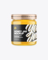 Clear Glass Honey Jar Mockup