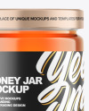 Clear Glass Honey Jar Mockup